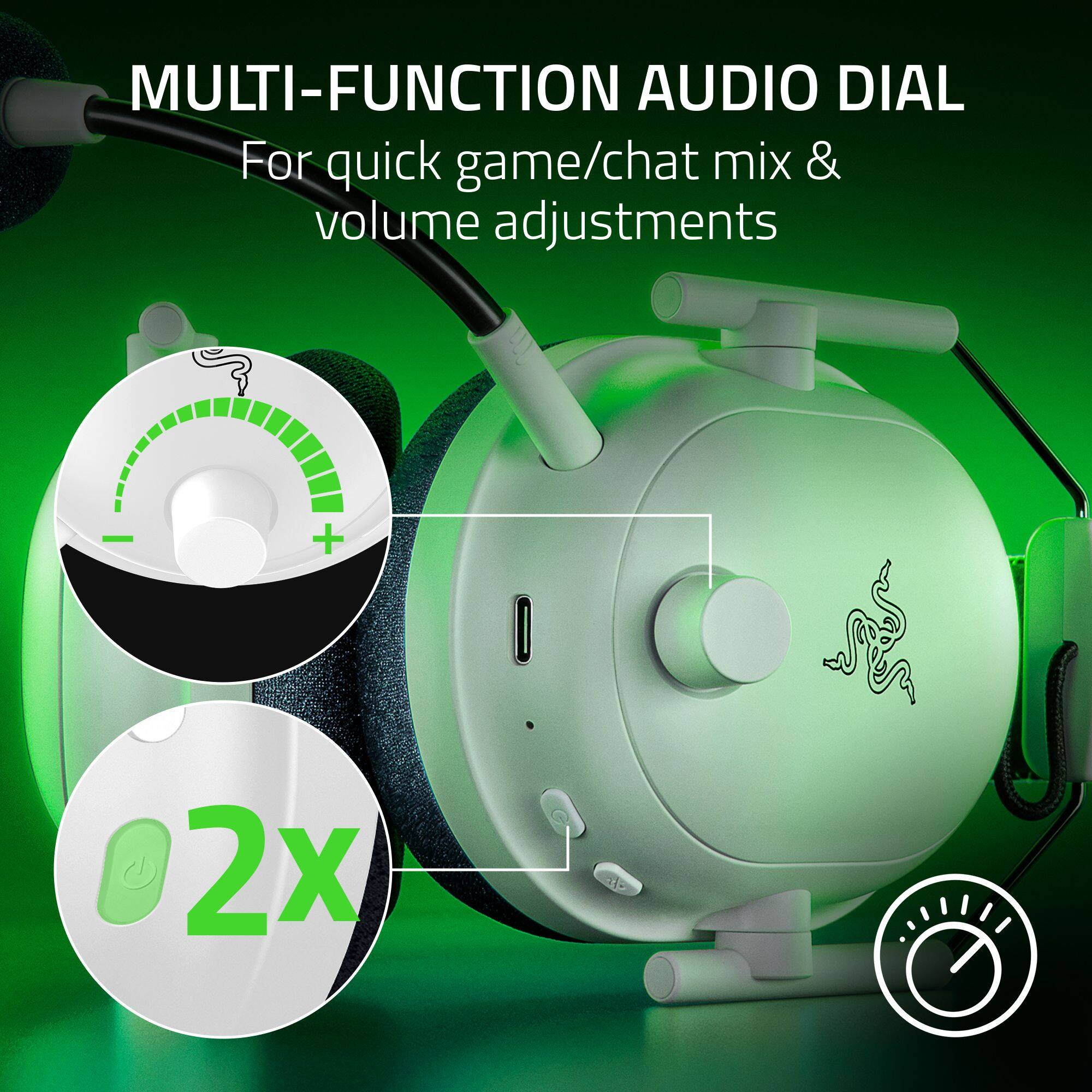 MULTI-FUNCTION AUDIO DIAL For quick game/chat mix & volume adjustments + 2x