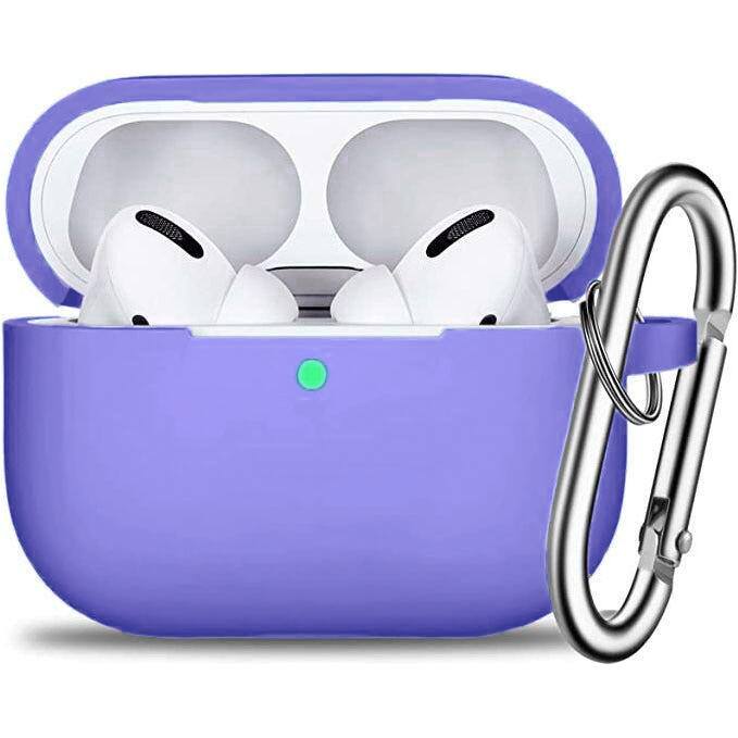 Front. Entronix - Entronix Silicone Case for AirPods Pro 1st & 2nd Generation - Soft-Touch Design - Purple.