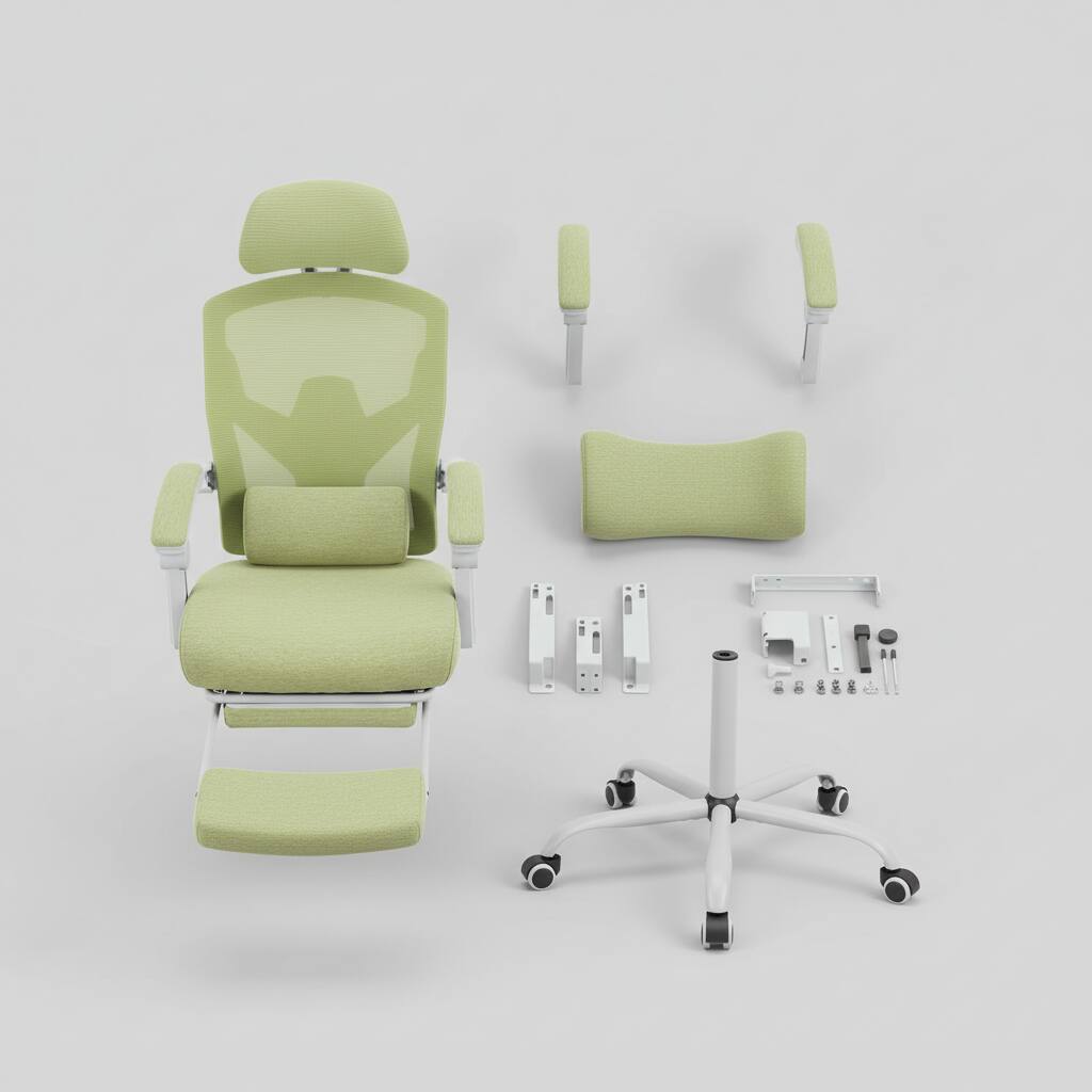 Alt View 1. AOITUN - Office Computer Desk Chair Ergonomic High Back Support - Green.