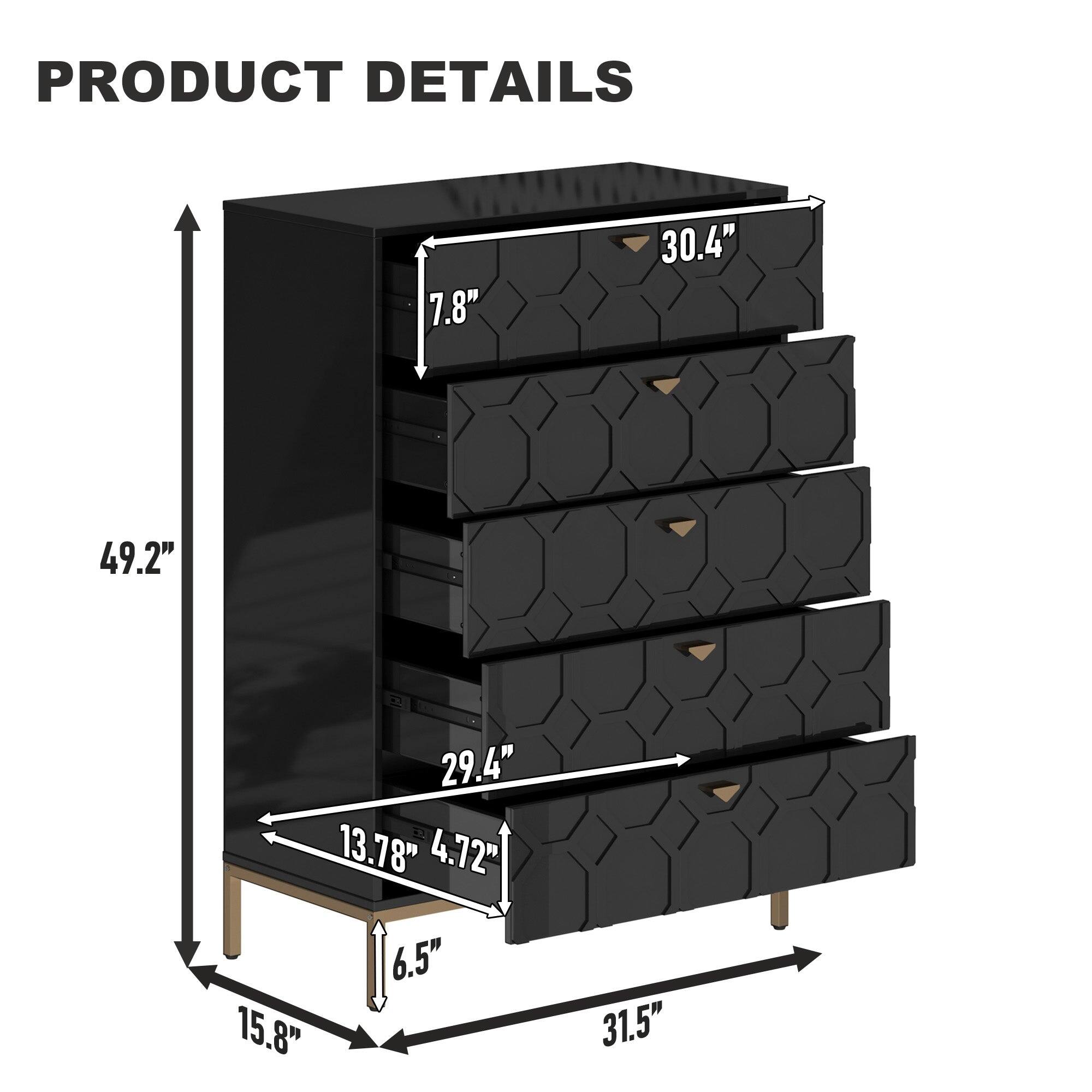 PRODUCT DETAILS

- Height: 49.2"
- Width: 31.5"
- Depth: 15.8"
- Drawer 1: 7.8" (Height) x 30.4" (Width) x 13.78" (Depth)
- Drawer 2: 7.8" (Height) x 30.4" (Width) x 13.78" (Depth)
- Drawer 3: 7.8" (Height) x 30.4" (Width) x 13.78" (Depth)
- Drawer 4: 7.8" (Height) x 30.4" (Width) x 13.78" (Depth)
- Drawer 5: 7.8" (Height) x 30.4" (Width) x 13.78" (Depth)
- Drawer 6: 7.8" (Height) x 30.4" (Width) x 13.78" (Depth)
- Drawer 7: 7.8" (Height) x 30.4" (Width