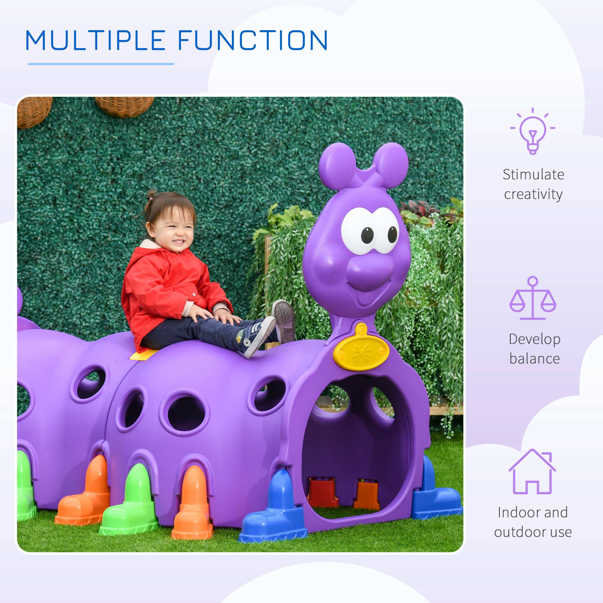 MULTIPLE FUNCTION

- Stimulate creativity
- Develop balance
- Indoor and outdoor use