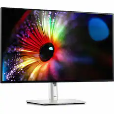 Front. Dell - UltraSharp 27" IPS LED 120Hz Monitor (USB, HDMI) - Platinum Silver, Silver.