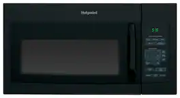 Hotpoint - 1.6 Cu. Ft. Over-the-Range Microwave with Convenience Cooking Controls - Black