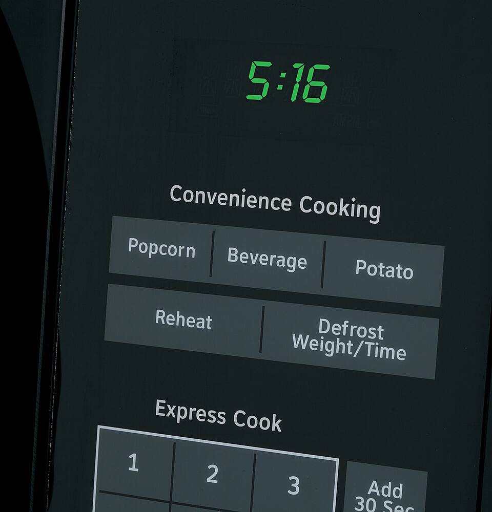 Alt View 13. Hotpoint - 1.6 Cu. Ft. Over-the-Range Microwave - Black.