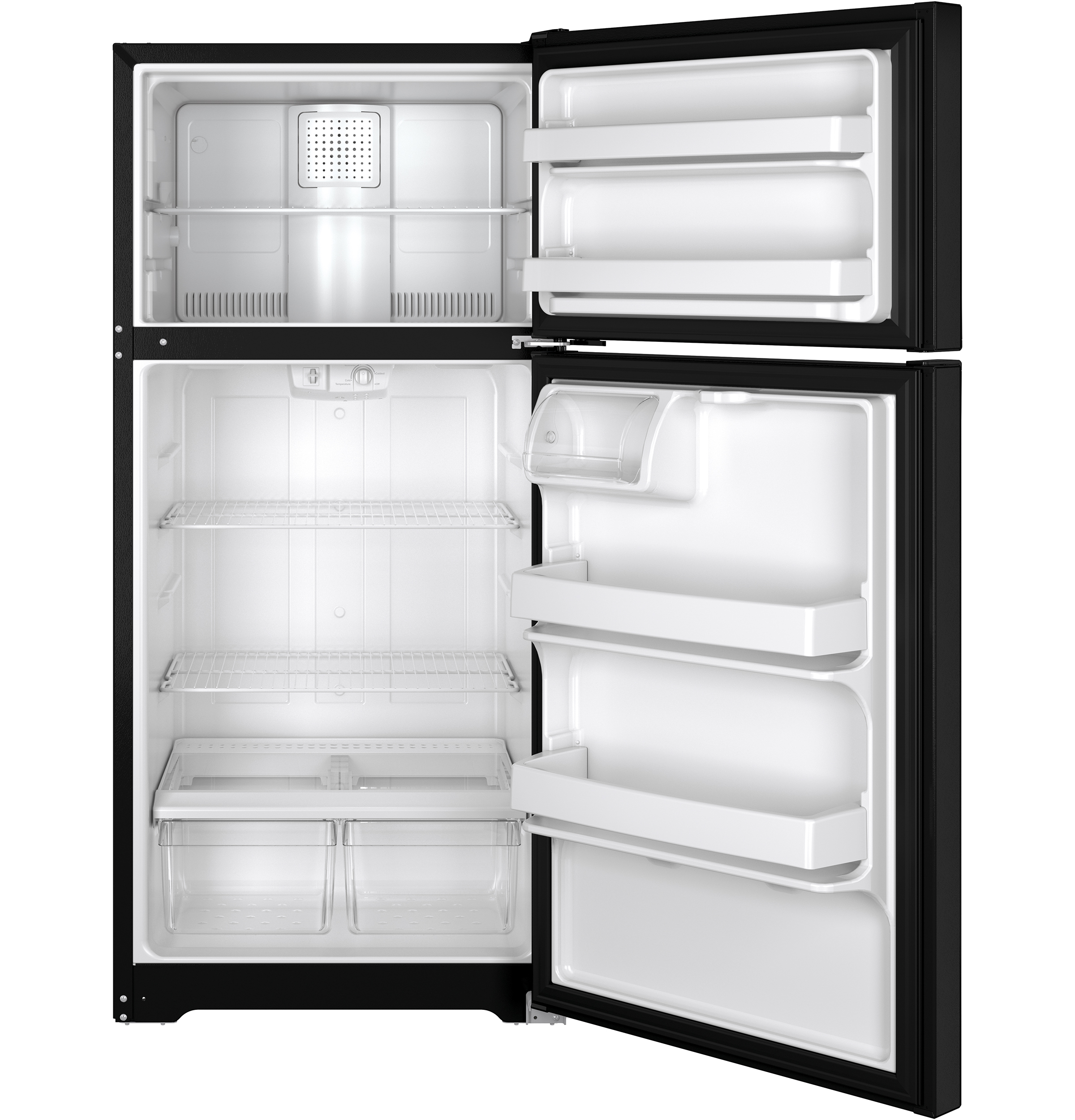 Best Buy: GE 14.6 Cu. Ft. Top-Freezer Refrigerator Black GTE15CTHRBB