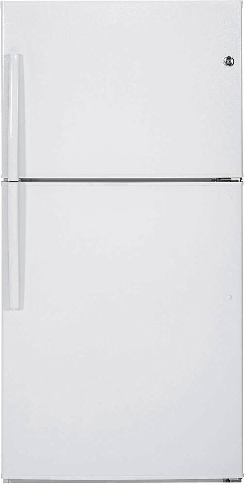 Front. GE - 21.2 Cu. Ft. Top-Freezer Refrigerator.