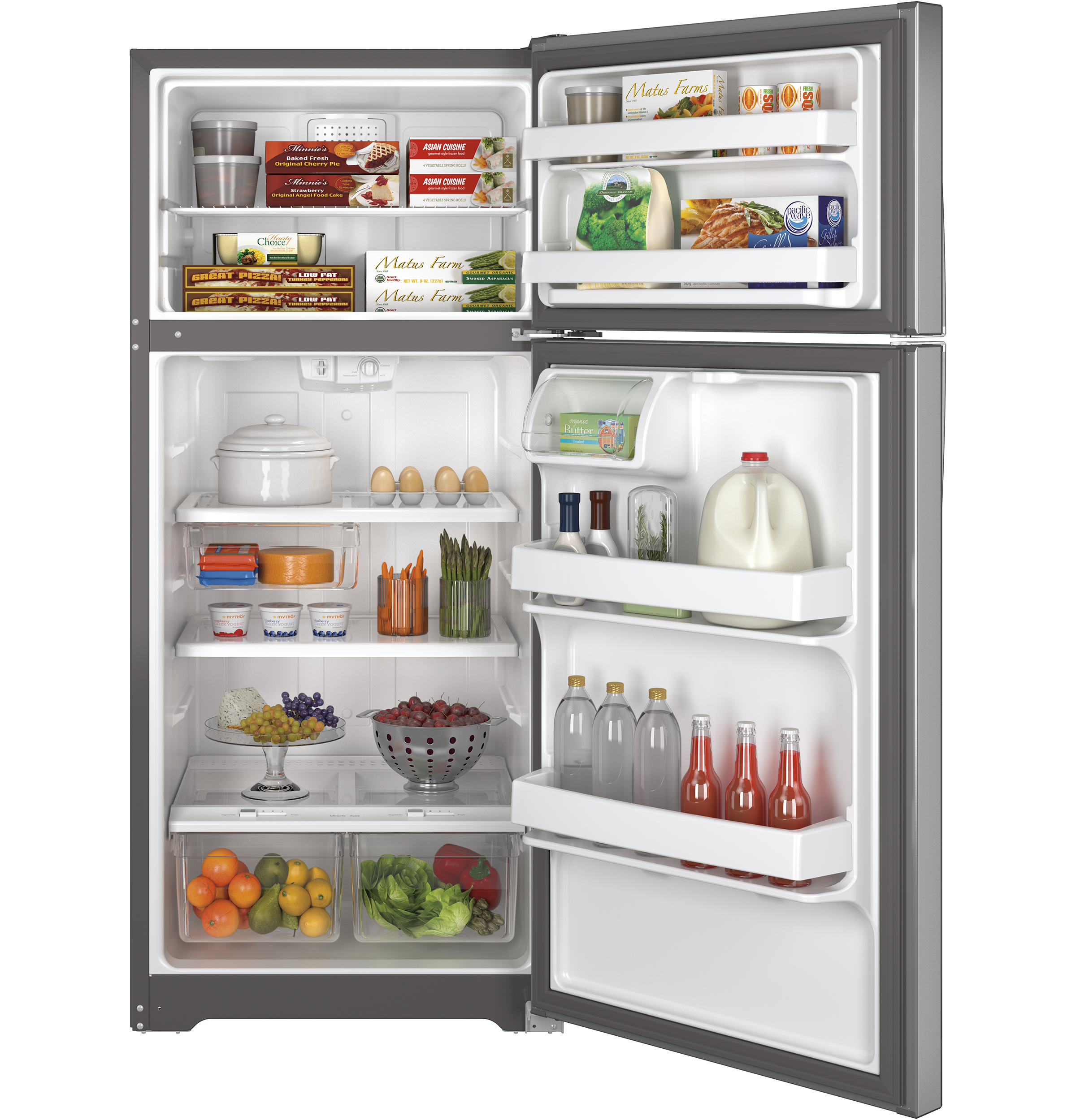  GE - 15.5 Cu. Ft. Top-Freezer Refrigerator