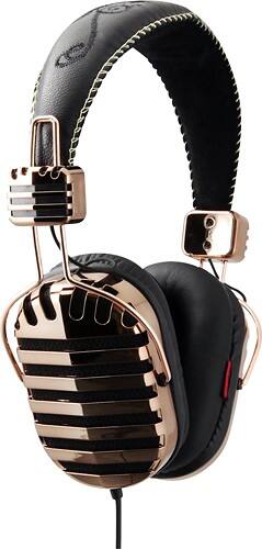 Angle Standard. I-MEGO - Throne High-Definition Over-the-Ear Headphones - Gold.