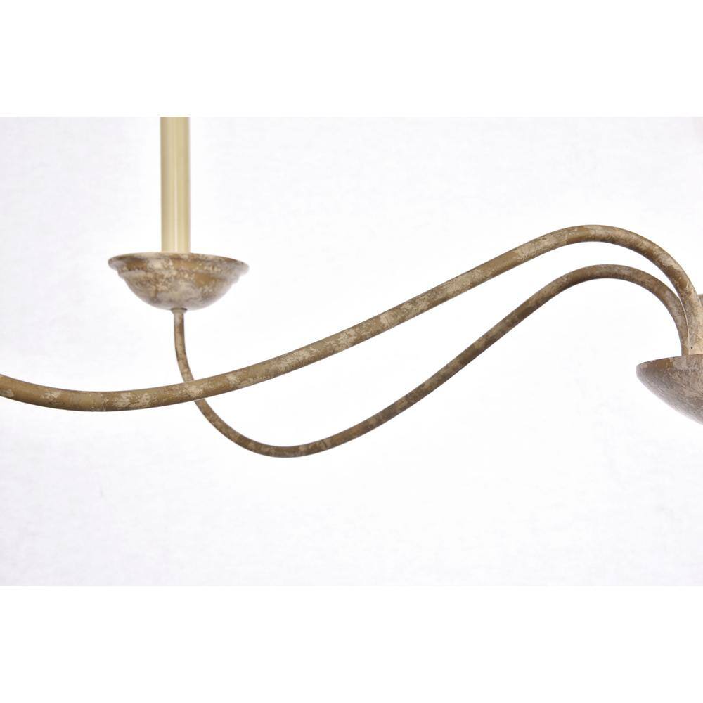 Back. Living District - Merritt Collection Chandelier D39.8 H24 Lt:6 Weathered Dove Finish - Weathered Dove.