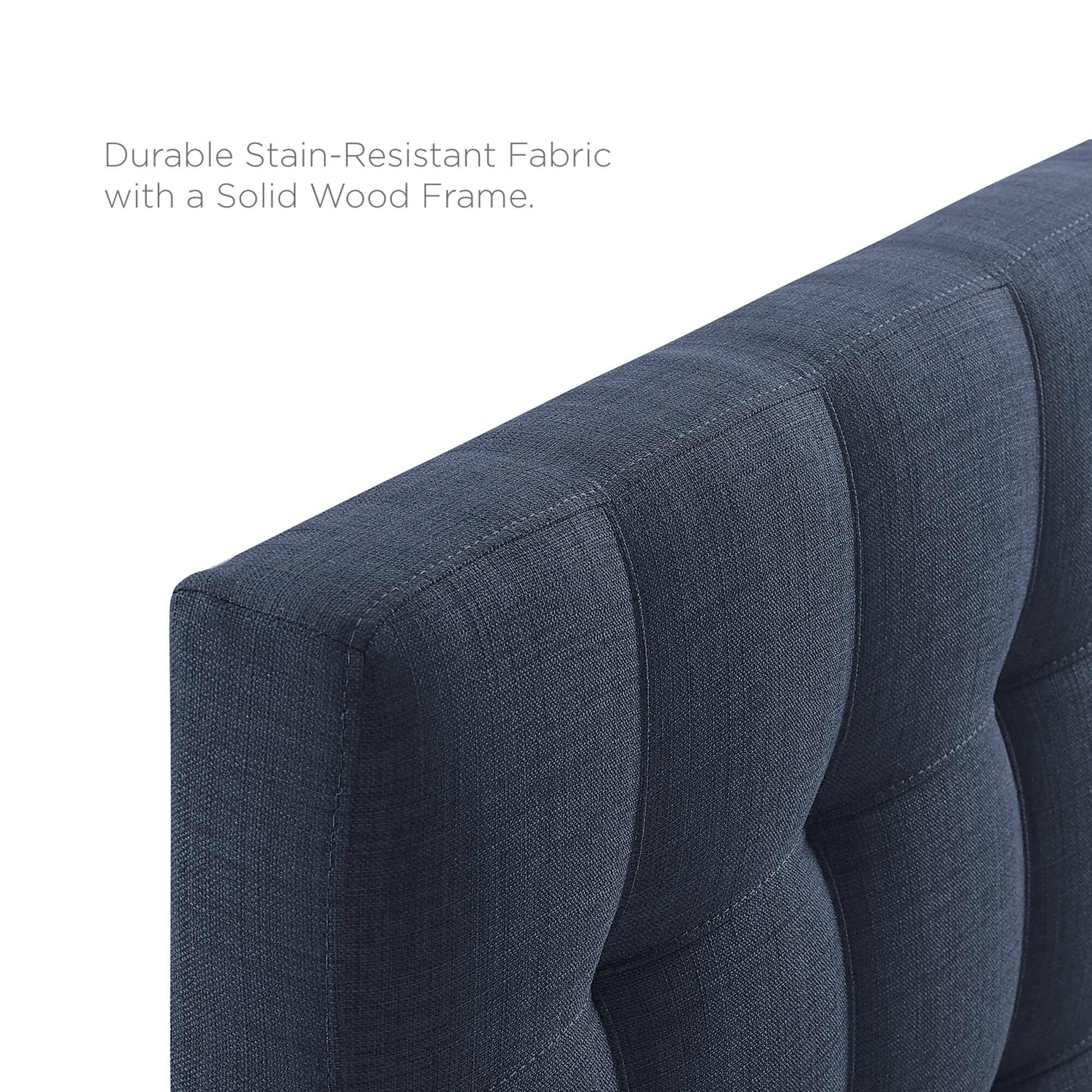 Durable Stain-Resistant Fabric with a Solid Wood Frame.