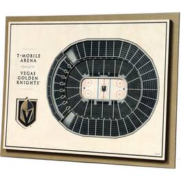 YouTheFan - Vegas Golden Knights 17'' x 13'' 5-Layer StadiumViews 3D Wall Art - Brown