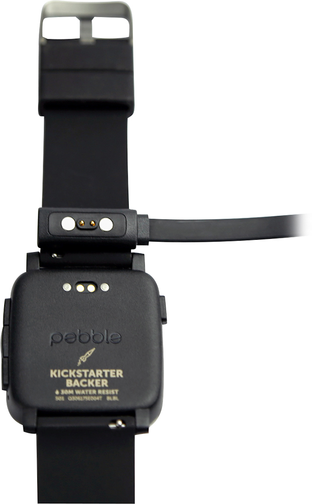 Best Buy: Charging Cable for Pebble Time and Pebble Time Steel Smartwatches  Black PBTM-CHARGE