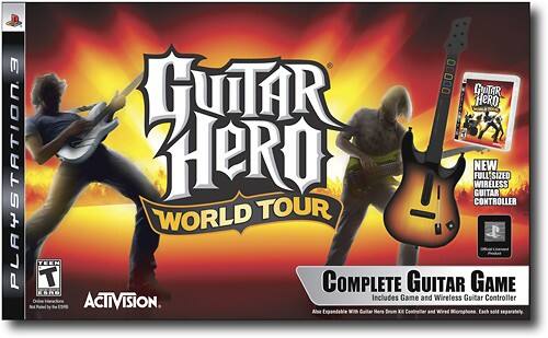 Guitar Hero: World Tour para PS3 - com Guitarra Bateria e Microfone -  Activision - Outros Games - Magazine Luiza