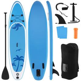 GOPLUS - Costway 10' Inflatable Stand Up Paddle Board w/ SUP Paddleboard Accessories - Blue