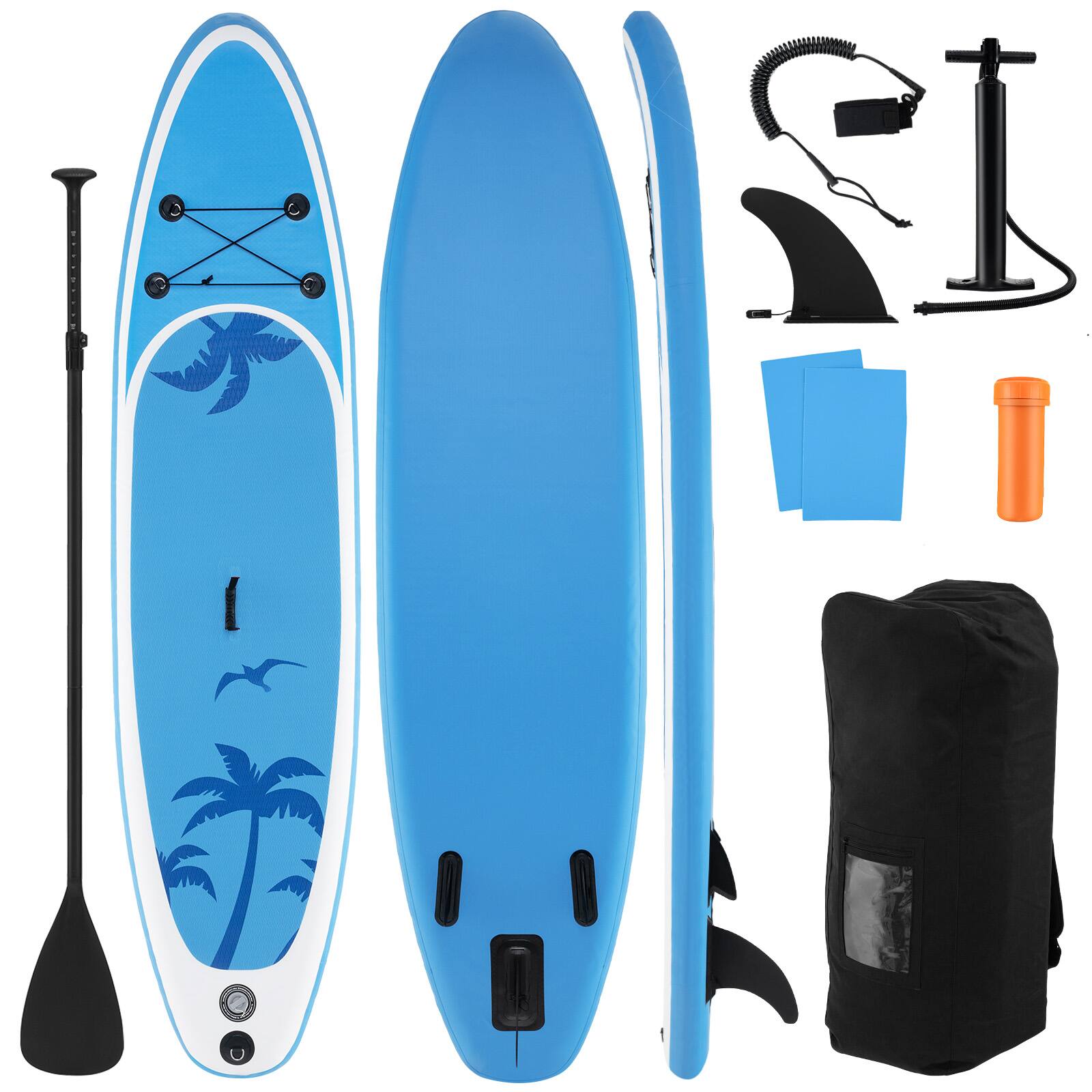 Front. GOPLUS - Costway 10' Inflatable Stand Up Paddle Board w/ SUP Paddleboard Accessories - Blue.