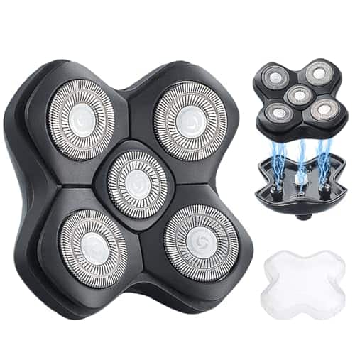Vulpecula Spade - Upgrade Universal Head Shaver Replacement Heads Compatible with Freebird Shaver, Full Dual Blade Ring Design Replacement