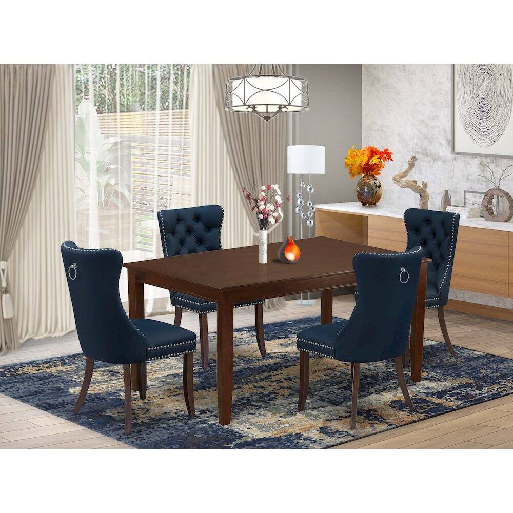 Alt View 7. East West Furniture - 5 Piece Dining Table Set Consists of a Rectangle Kitchen Table - Red.
