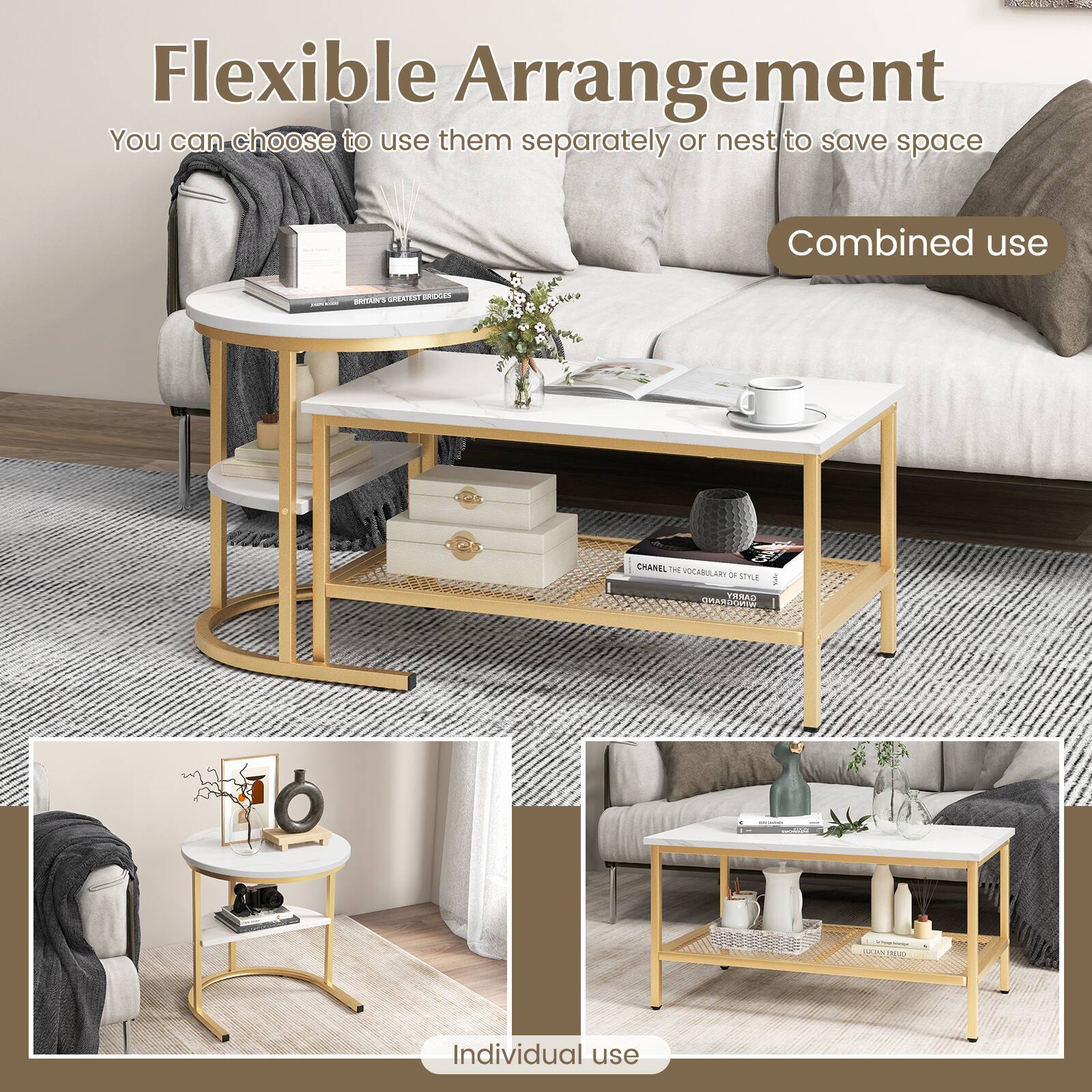 Flexible Arrangement: You can choose to use them separately or nest to save space. Combined use: CE 13 EKEE SAN goer 5 CHANEL YOCABULARY - STYLE RO TER Ce. Individual use: