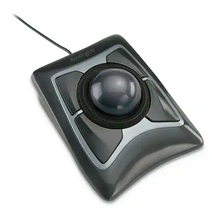 Front. Kensington - Kensington K64325 USB 2.0 Expert Mouse Trackball - Black/Silver - Black/Silver.