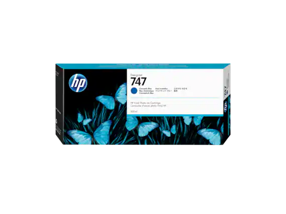 hp - DesignJet 747 Chromatic Blue Azul cromático Chromatique Chromatique Bleu Chromatic Blue HP Vivid Photo Ink Cartridge Cartouche d'encre photo Vivid HP 300 ml