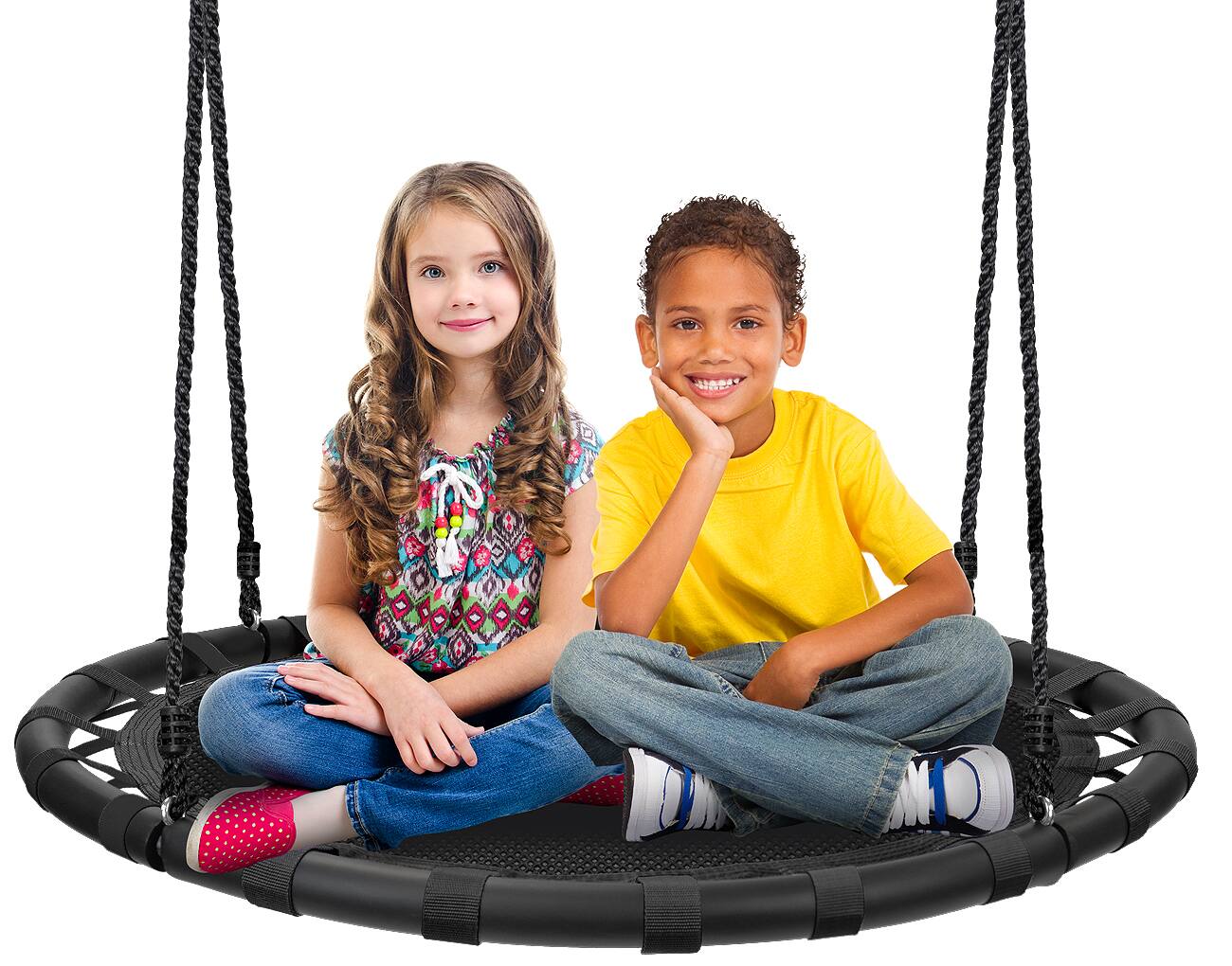 Sorbus - Saucer Tree Swing -Kids Outdoor Disc Round Swing,  40" Heavy Duty 220lbs Seat- Easy Installation