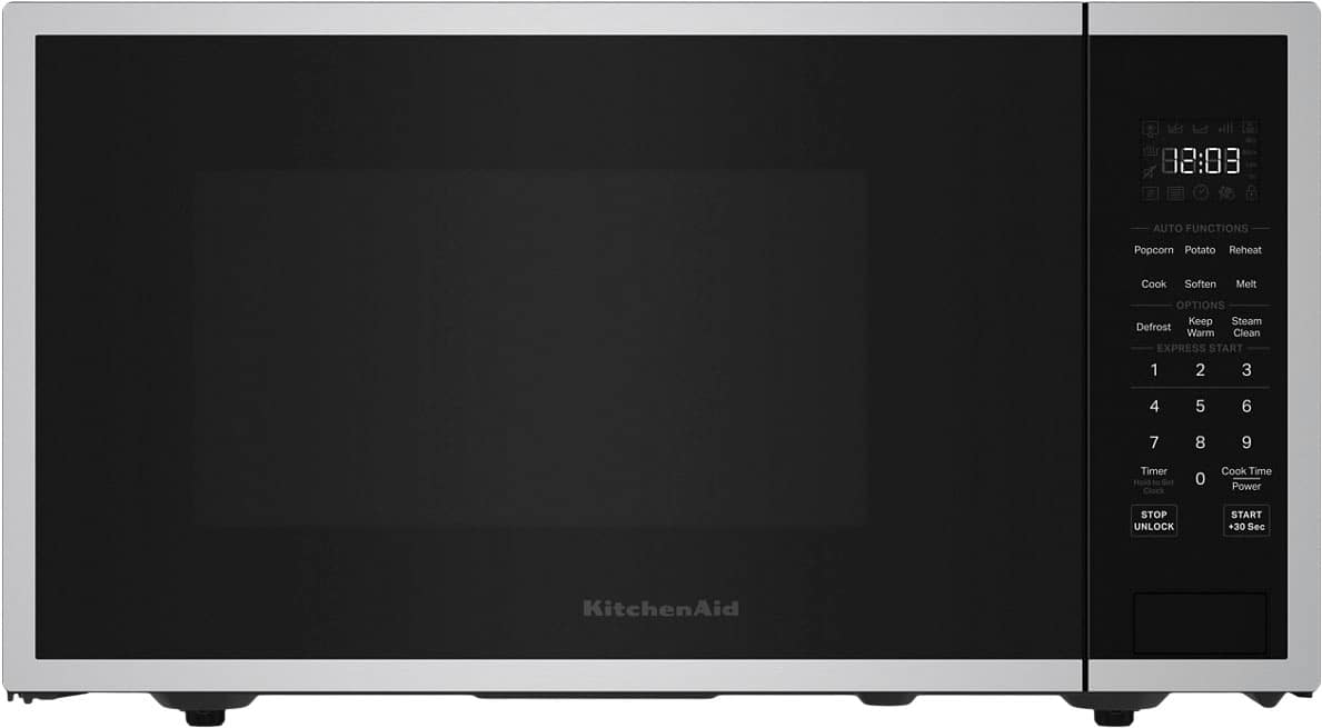 KitchenAid - 2.2 Cu. Ft. Countertop Microwave - Stainless Steel - Front_Zoom