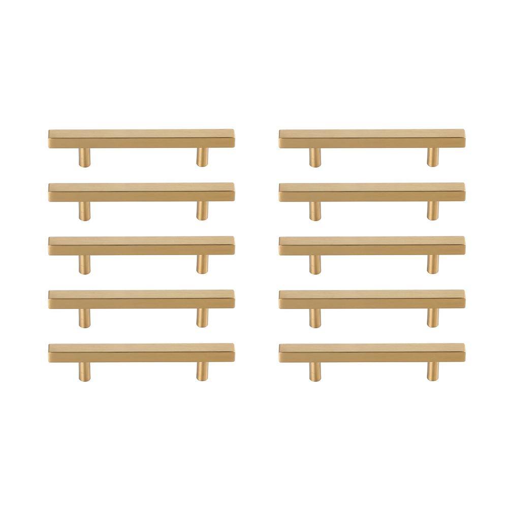 Alt View 2. Elegant Decor - Dior 4" Center to Center Brass Bar Pull Multipack (set of 10) - Brass.