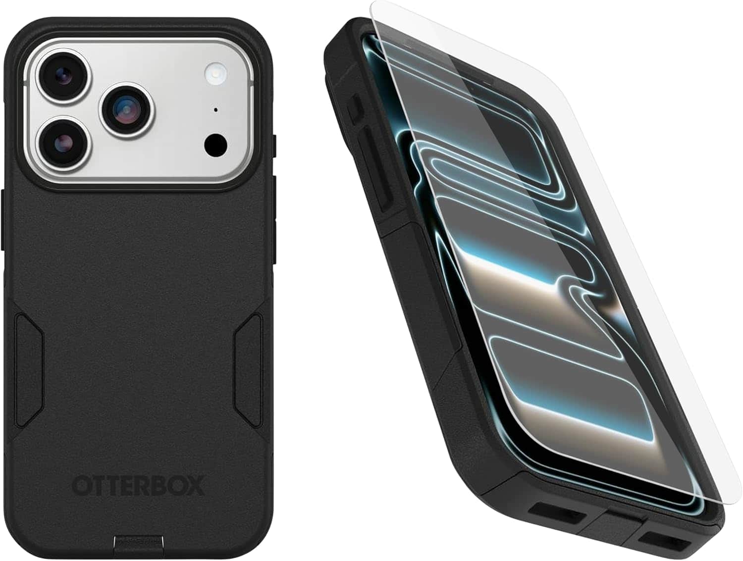OtterBox - iPhone 17 Pro, Bundle: Commuter Series MagSafe Case & Screen Protector - Built-in magnets - Thin & Protective - Black