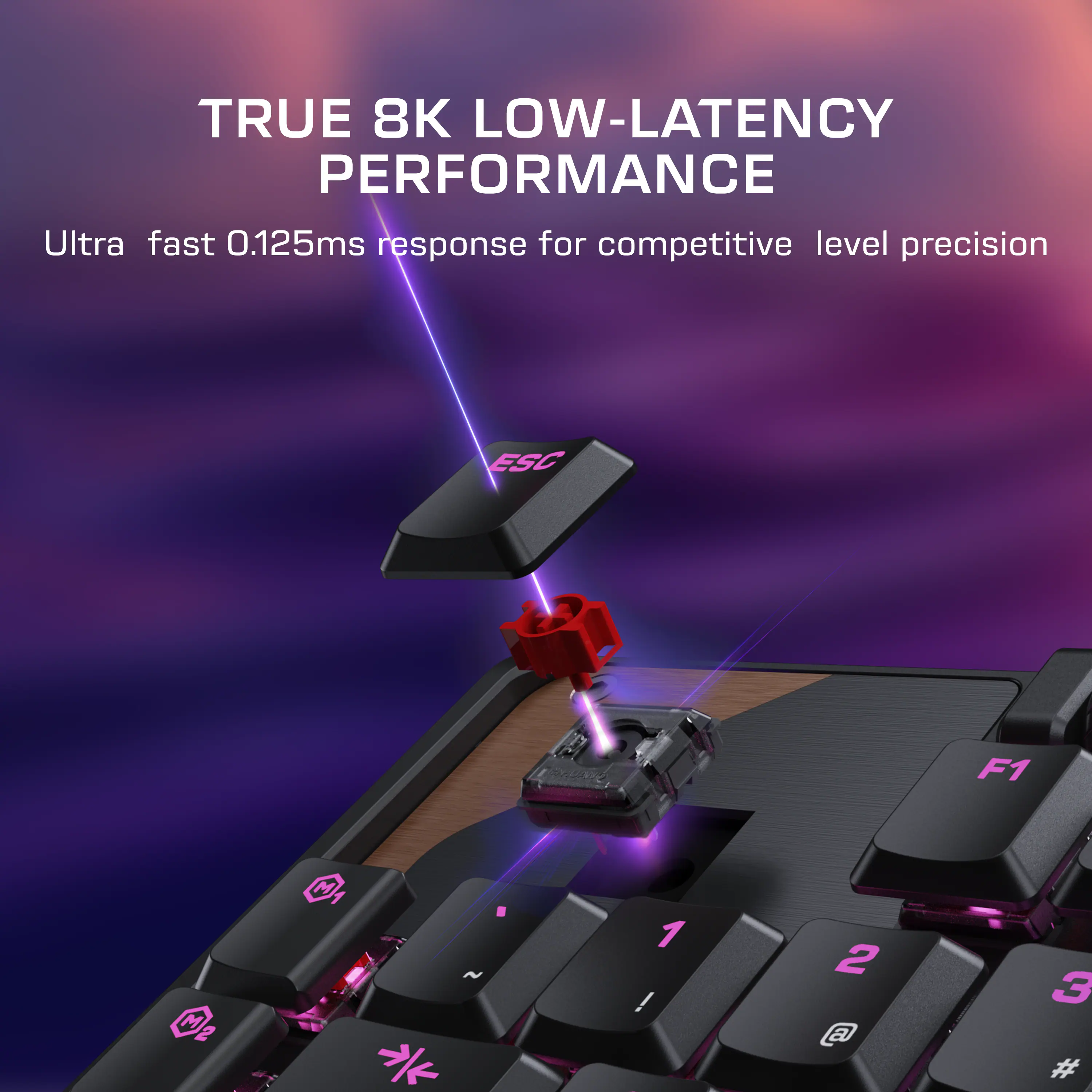 TRUE 8K LOW-LATENCY PERFORMANCE  
Ultra fast 0.125ms response for competitive level precision