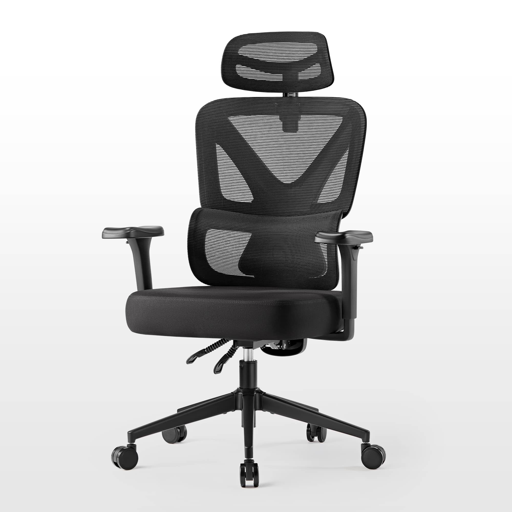 Eureka Ergonomic - Exis Ergonomic Mesh Office Chair with Adjustable Lumbar Support & Headrest - Black