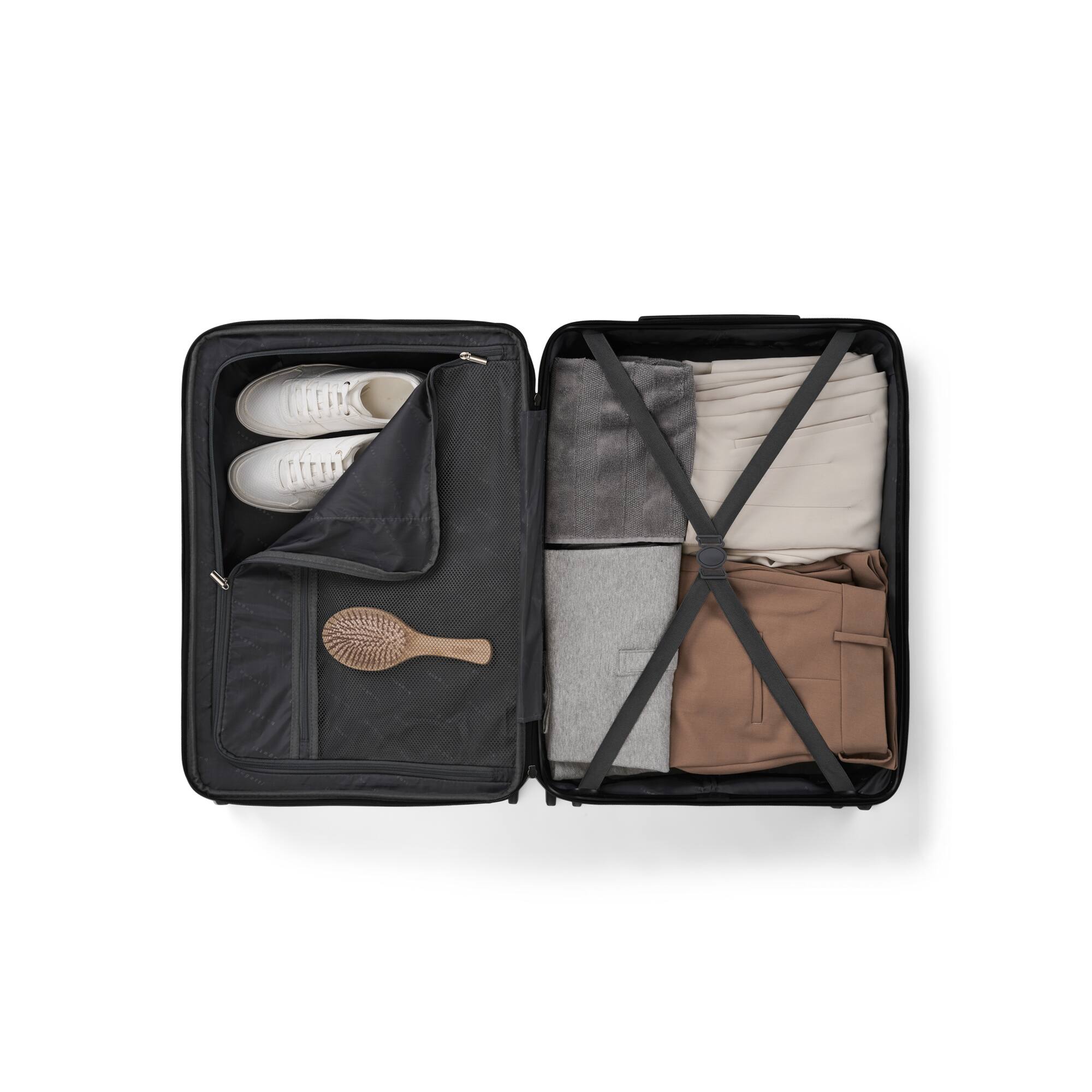 Back. Bugatti - Bugatti Brussel 3 Piece Hardside Luggage Set - STORMY.