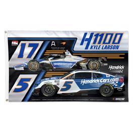 WinCraft - Kyle Larson Hendrickcars.com H1100 3' x 5' One-Sided Deluxe Flag - Multicolor