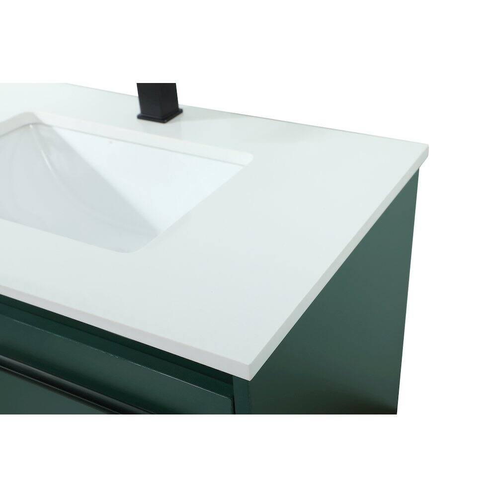 Alt View 1. Elegant Kitchen and Bath - 30 Inch Single Bathroom Vanity In Green - Green.