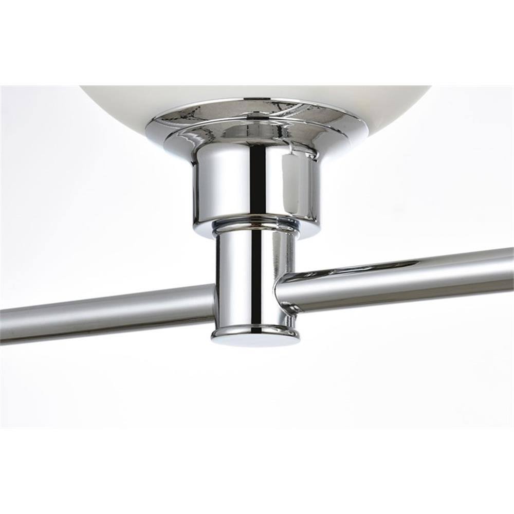 Alt View 4. Living District - Cordelia 3-Light Iron and Glass Bath Sconce - Chrome.
