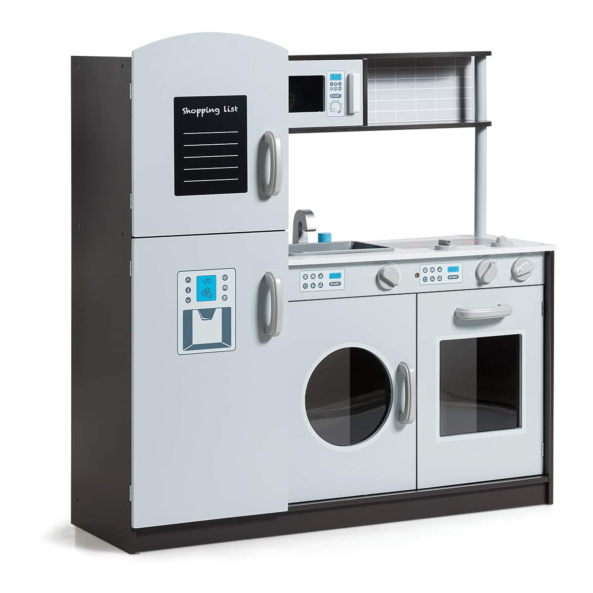 Costway - Kids Pretend Kitchen Playset Cooking Set Toddler Learning Toy Christmas - Multicolour