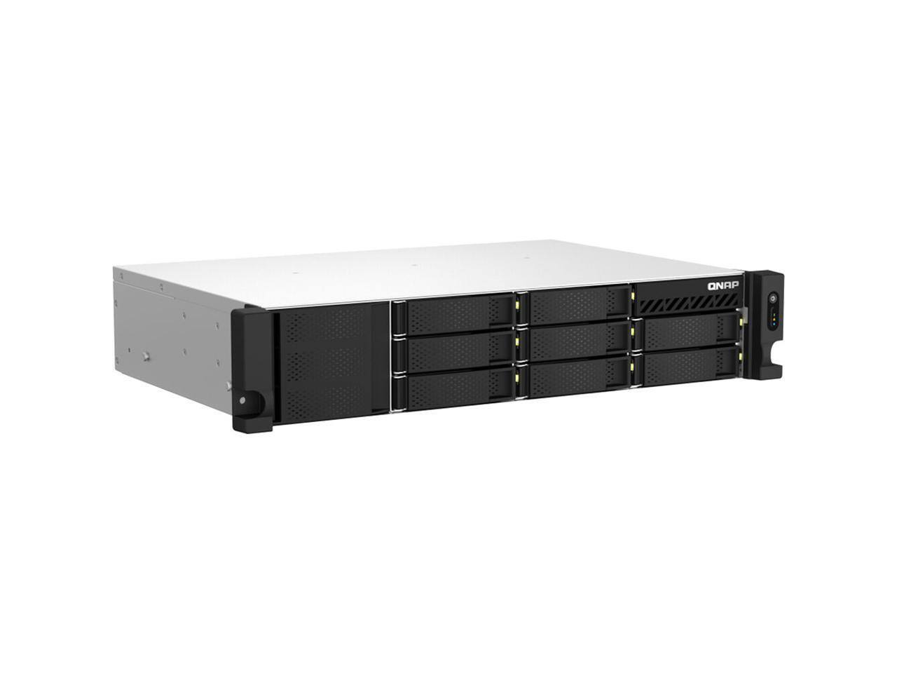 Alt View 1. QNAP - QNAP TS-864eU-8G-US 8-Bay NAS, Intel Celeron, 8GB DDR4, Dual 2.5GbE (Diskless).