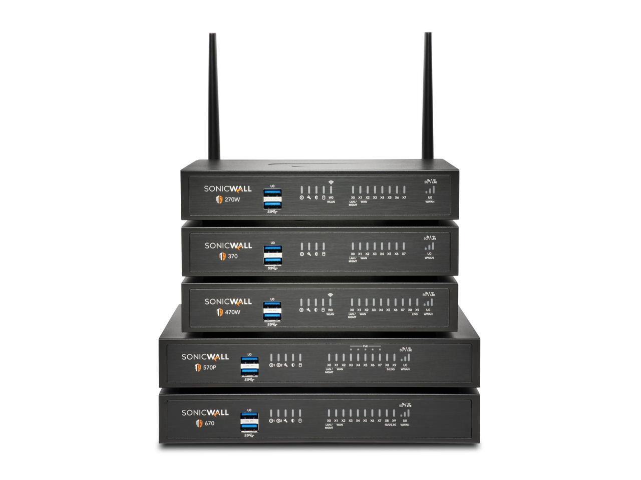 SONICWALL 270W  
SONICWALL 370  
SONICWALL 470W  
SONICWALL 570P  
SONICWALL 670