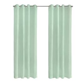 Commonwealth Home Fashions - Habitat Boucle Sheer Premium Stylish and Functional Grommet Curtain Panel 52" x 84" - Surf Spray