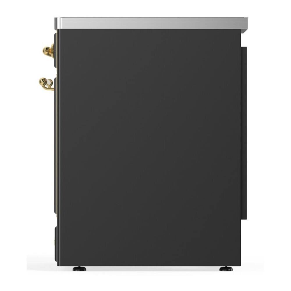 Alt View 7. ILVE - ILVE Majestic II 30 inch Induction Range with 4 Elements (Graphite Matte, Brass Trim) - Graphite Matte.