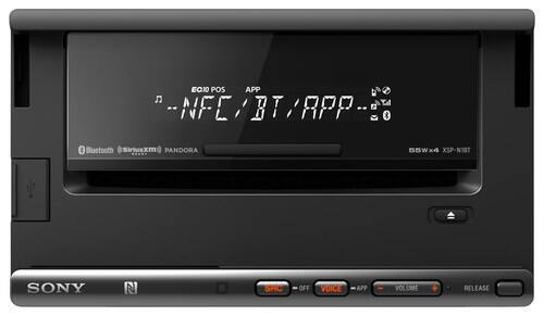 Front. Sony - CD - Built-In Bluetooth - Apple® iPod®- and Satellite Radio-Ready In-Dash Receiver - Black.