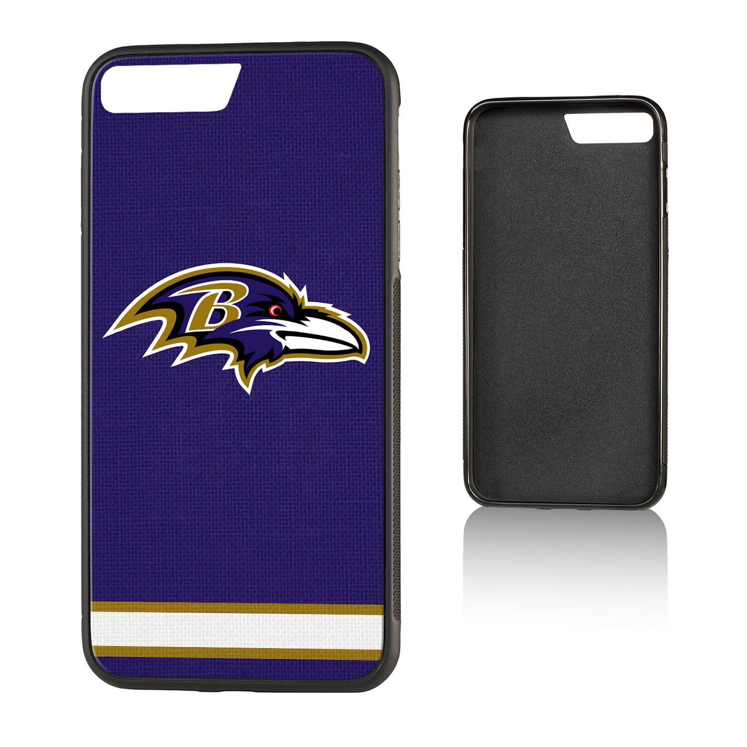 Alt View 3. Keyscaper - Baltimore Ravens iPhone Stripe Design Bump Case - 16 Pro - Multicolor.