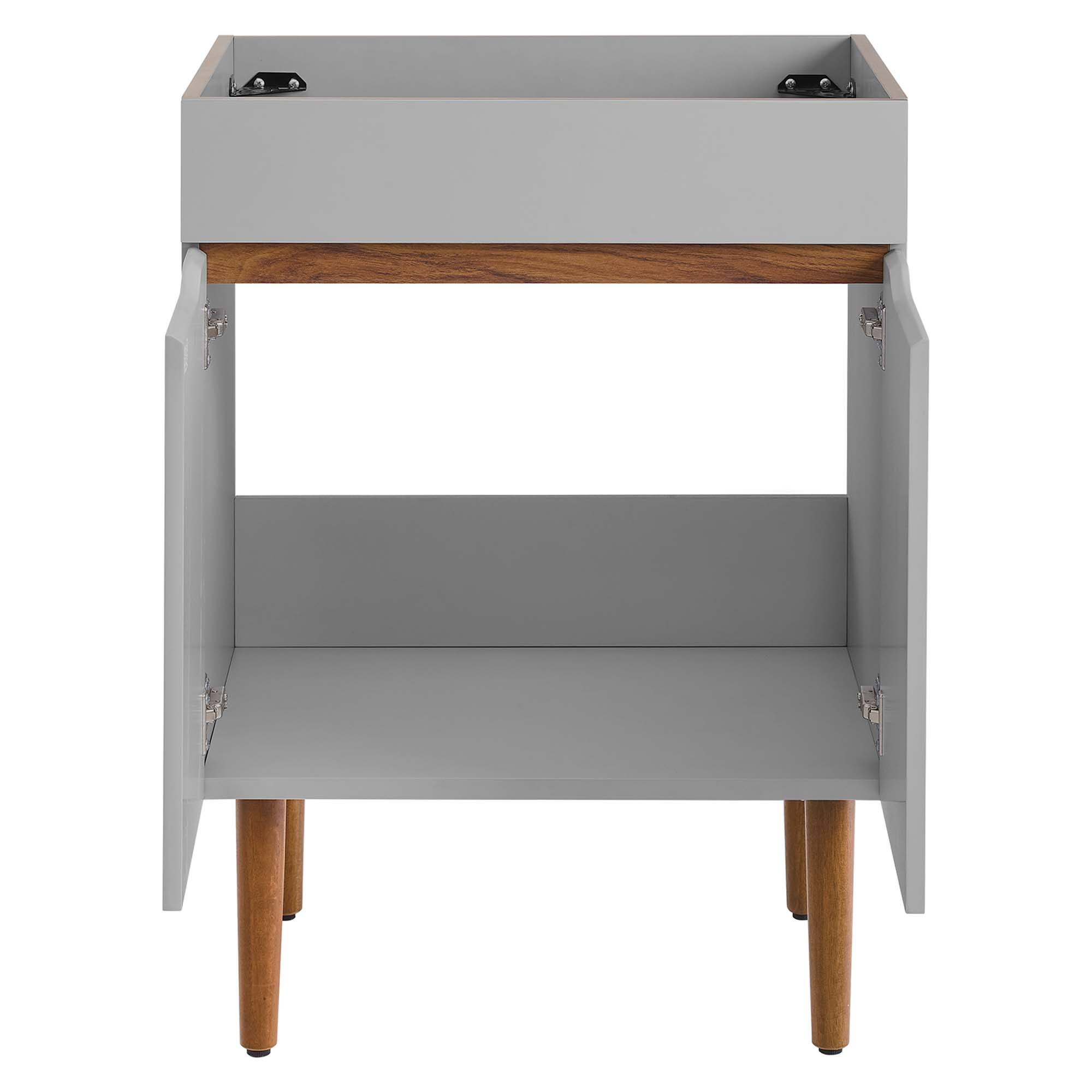 Alt View 2. Modway - Harvest Bathroom Cabinet Basin Not Included by Modway - Gray Walnut.