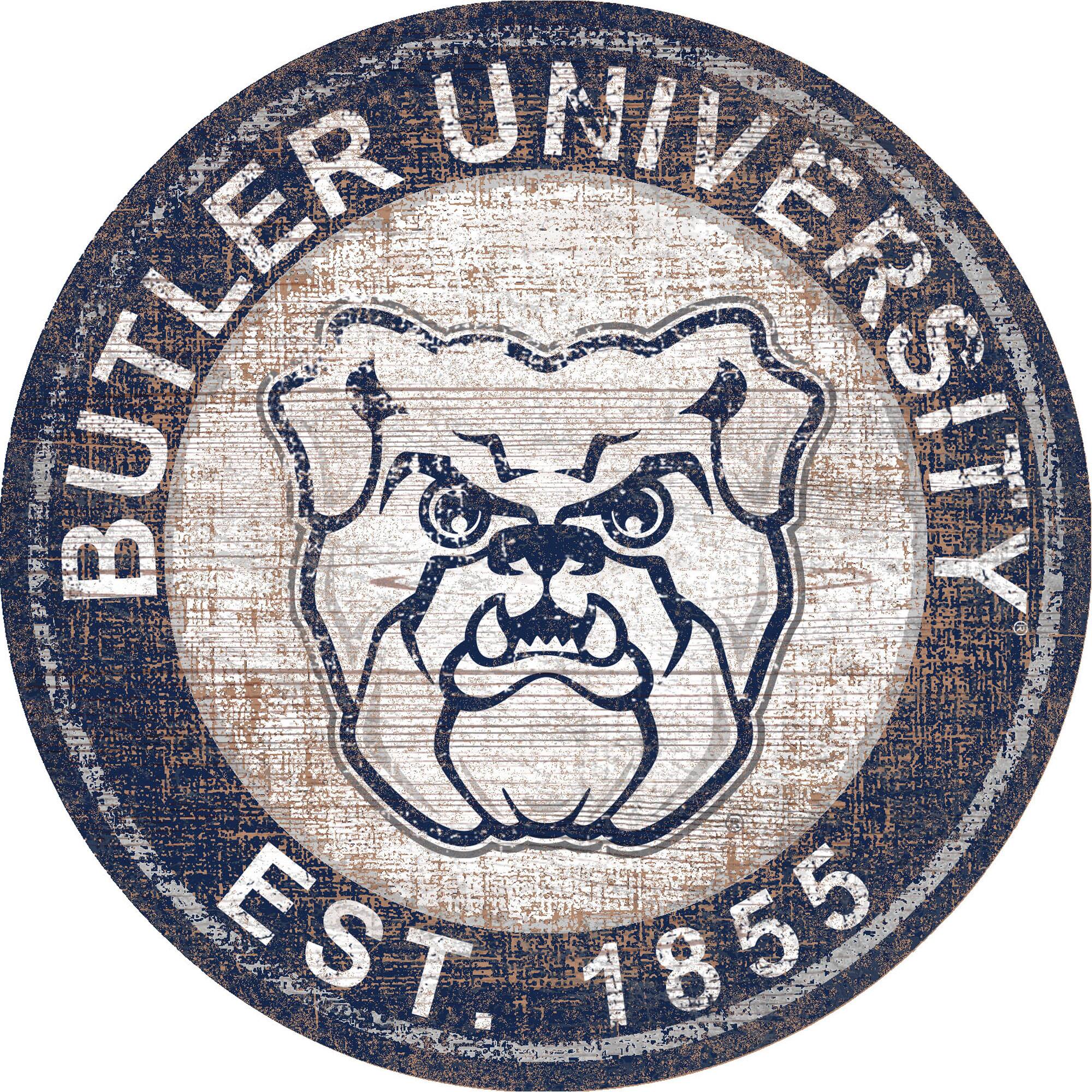 Butler Bulldogs 24'' Round Heritage Logo Sign