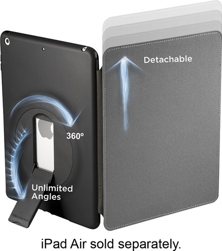 ZeroChroma - Folio Slide Case for Apple® iPad® Air - Gray/Black