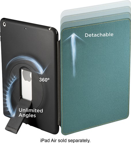  ZeroChroma - Folio Slide Case for Apple® iPad® Air - Teal/Black
