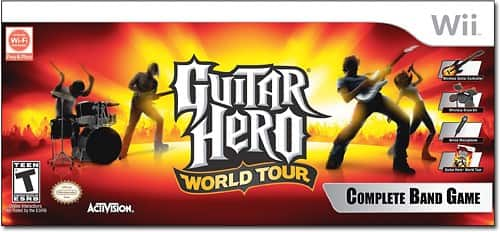 NEW Nintendo Wii Wii-U Guitar Hero 5 BAND SET Kit w/Drums+Mic+Guitar Game  Bundle