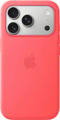Apple - iPhone 17 Pro Silicone Case with MagSafe - Bright Guava