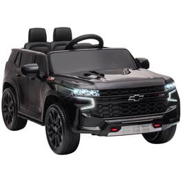 BreeBe - Aosom Chevrolet TAHOE 12V Licensed Kids ride on Car with Remote, Music, Lights, Horn, Suspension, Electric, Ages 3-6 - Black