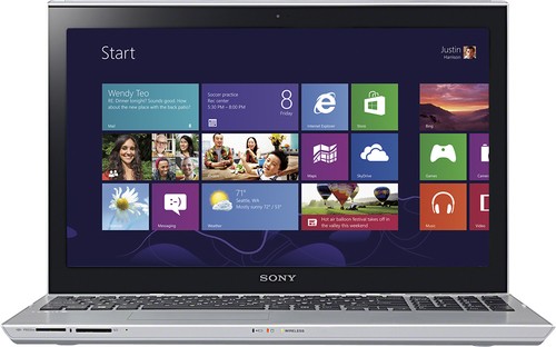  Sony - Geek Squad Certified Refurbished VAIO T Series Ultrabook 15.5&quot; Touch-Screen Laptop - 8GB Memory - Silver Mist