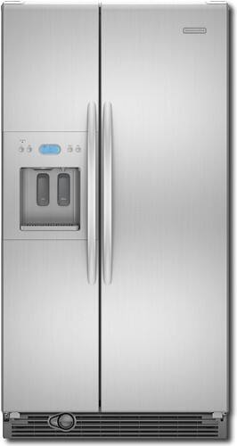 Front Standard. KitchenAid - Architect Series II 25.4 Cu. Ft. Side-by-Side Refrigerator - Monochromatic Stainless.
